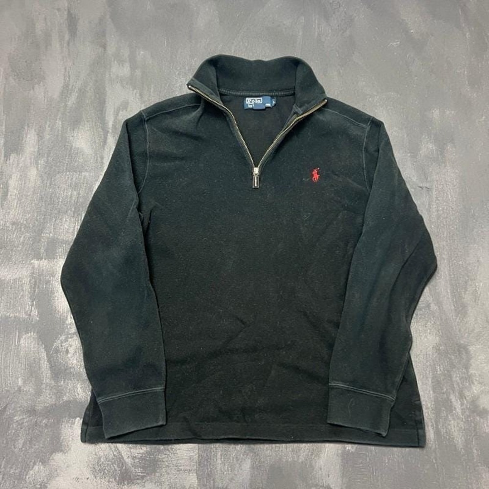 Vintage Polo Ralph Lauren 1/4 Zip Sweatshirt Mens Large‎ Black